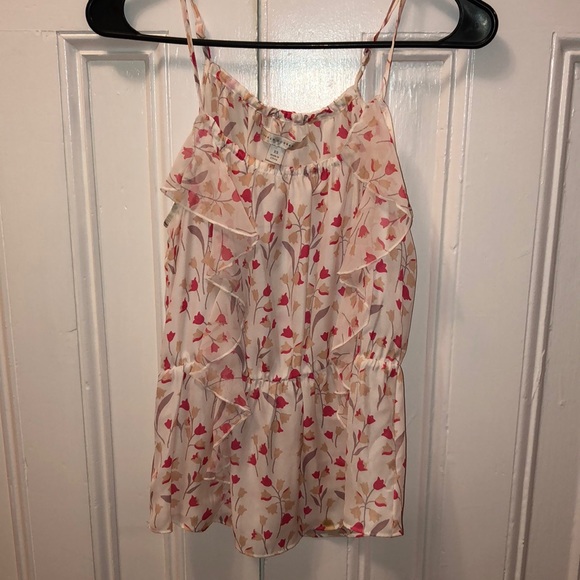 LC Lauren Conrad Ruffled Tank - Picture 1 of 8